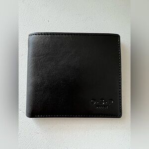 Osprey London Mens Leather Wallet Bifold Black | Excellent